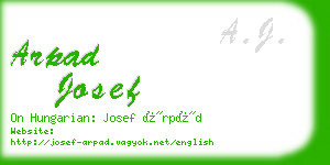 arpad josef business card